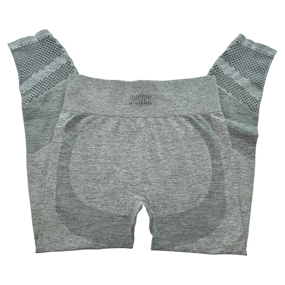 VICTORIA'S SECRET PINK Seamless Leggings • Large •‎ heather green